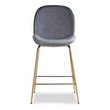 navy swivel counter stools Edloe Finch Counter Stool Bar Chairs and Stools Fabric color: Dark grey velvet Contemporary