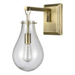 plug in brass wall lamp ELK Home Sconce Wall Sconces Antique Brass, Clear Transitional