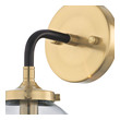 wall sconce white shade ELK Lighting Sconce Antique Gold, Matte Black Modern / Contemporary