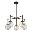 mini crystal chandelier for bedroom ELK Lighting Chandelier Matte Black, Antique Gold Modern / Contemporary
