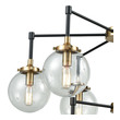 chandelier light lamp ELK Lighting Chandelier Chandelier Matte Black, Antique Gold Modern / Contemporary