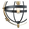 nickel lantern pendant light ELK Lighting Mini Pendant Matte Black, Satin Brass Transitional