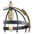 nickel lantern pendant light ELK Lighting Mini Pendant Matte Black, Satin Brass Transitional