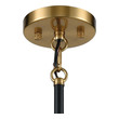 gold chandelier ELK Lighting Chandelier Matte Black, Satin Brass Transitional
