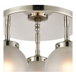 flush type ceiling light ELK Lighting Semi Flush Mount Polished Nickel Modern / Contemporary
