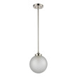hanging dome light fixture ELK Lighting Mini Pendant Polished Nickel Modern / Contemporary