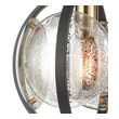 gold mini pendant light ELK Lighting Mini Pendant Matte Black, Satin Brass Modern / Contemporary