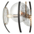 3 shade pendant light ELK Lighting Pendant Matte Black, Satin Brass Modern / Contemporary