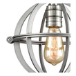 small glass shades for ceiling lights ELK Lighting Mini Pendant Weathered Zinc, Polished Nickel Transitional