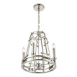 5 light chandelier with glass shades ELK Lighting Chandelier Polished Nickel Modern / Contemporary