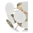 semiflush mount ELK Lighting Flush Mount Matte White, Silver Leaf Modern / Contemporary