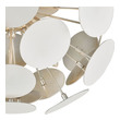 semiflush mount ELK Lighting Flush Mount Matte White, Silver Leaf Modern / Contemporary
