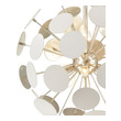 three light island pendant ELK Lighting Pendant Matte White, Silver Leaf Modern / Contemporary