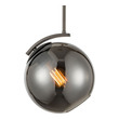 rattan ceiling light cover ELK Lighting Mini Pendant Black Nickel Modern / Contemporary