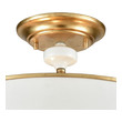 semi flush white ceiling light ELK Lighting Semi Flush Mount Antique Gold Leaf Traditional