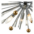 hanging lights from drop ceiling ELK Lighting Pendant Polished Chrome, Satin Brass Modern / Contemporary
