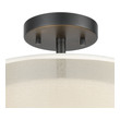 metal flush ceiling light ELK Lighting Semi Flush Mount Matte Black Modern / Contemporary