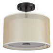 metal flush ceiling light ELK Lighting Semi Flush Mount Matte Black Modern / Contemporary
