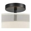 semi flush chandelier modern ELK Lighting Semi Flush Mount Matte Black Modern / Contemporary