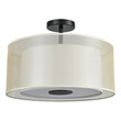semi flush chandelier modern ELK Lighting Semi Flush Mount Matte Black Modern / Contemporary
