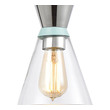 led bulbs for ceiling lights ELK Lighting Mini Pendant Polished Chrome, Pastel Aqua Modern / Contemporary
