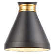 ceiling pendant cover ELK Lighting Mini Pendant Matte Black, Brushed Brass Modern / Contemporary