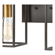 best shower light ELK Lighting Vanity Light Matte Black, Brushed Brass Modern / Contemporary