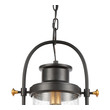 half globe pendant light ELK Lighting Hanging Matte Black, Brushed Brass Transitional