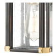 large glass light fixtures ELK Lighting Sconce Matte Black, Brushed Brass Transitional