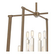 silver hanging lamp ELK Lighting Pendant Light Wood, Satin Nickel Transitional