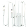 3 light silver chandelier ELK Lighting Chandelier Matte White Modern / Contemporary