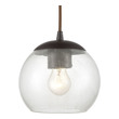 globe glass ceiling light ELK Lighting Mini Pendant Oil Rubbed Bronze Modern / Contemporary