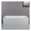freestanding jetted bathtub Eviva White