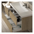 double sink vanity with tower Eviva Natural Oak