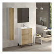 small corner bathroom sink vanity units Eviva White Oak