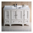 double vanity with storage tower Fresca Antique White Traditional