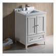 natural wood bath vanity Fresca Antique White Traditional