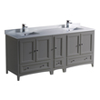 small two sink vanity Fresca Gray