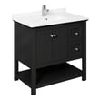 bathroom vanity with drawers only Fresca Black