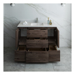 single farmhouse bathroom vanity Fresca Acacia Wood