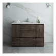 small corner sink vanity Fresca Bathroom Vanities Acacia Wood