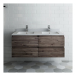 single farmhouse bathroom vanity Fresca Bathroom Vanities Acacia Wood