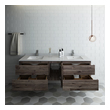 72 inch double bathroom vanity Fresca Acacia Wood