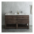 modern double bathroom vanity Fresca Acacia Wood