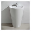 glass pedestal sinks bathroom Fresca White
