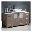 70 inch vanity top double sink Fresca Gray Oak Modern