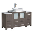 70 inch vanity top double sink Fresca Gray Oak Modern