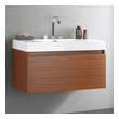 reclaimed wood bathroom vanity Fresca Teak Modern