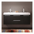 rustic bathroom vanity with sink Fresca Black Modern