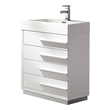 72 vanity without top Fresca White Modern